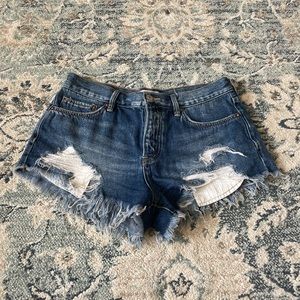 We the free cut off denim shorts